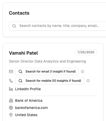 ChatAE Contacts - Stakeholder Management